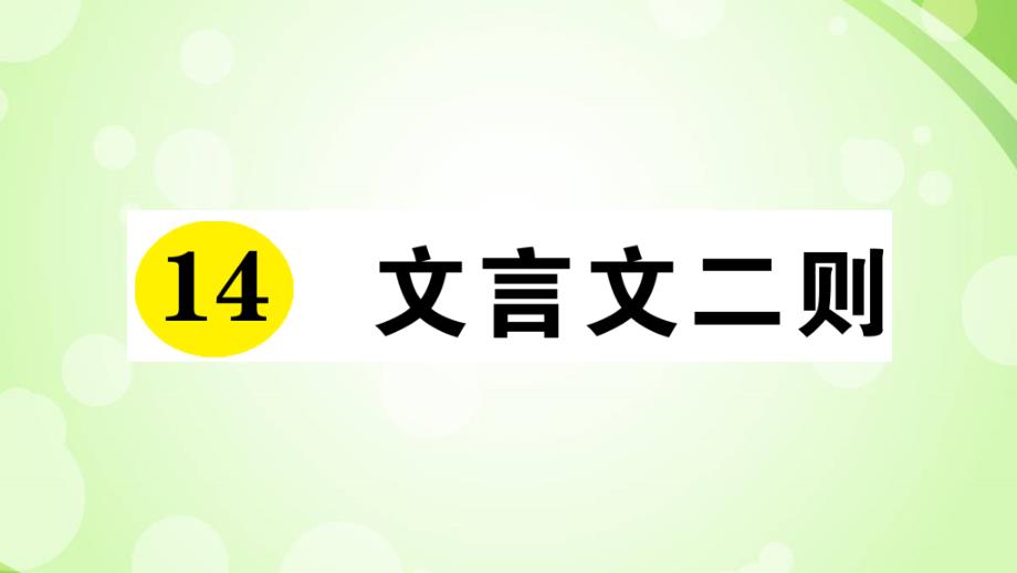 部编版六年级下册14-文言文二则-练习ppt课件_第1页