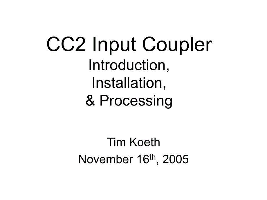 SCRF Input CouplersSCRF输入couplers_第1页