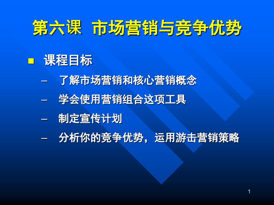 市场营销与竞争优势第六课市场营销与竞争优势课件_第1页