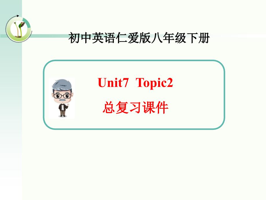 仁爱版英语八年级下册8B-Unit7_Topic2_总复习ppt课件_第1页