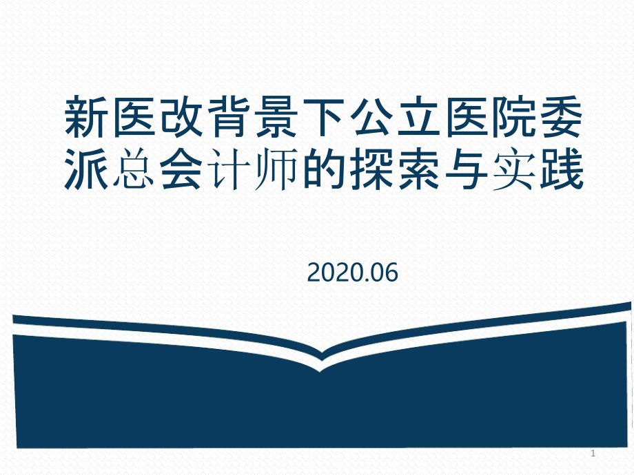 新医改背景下公立医院委派总会计师的探索与实践课件_第1页