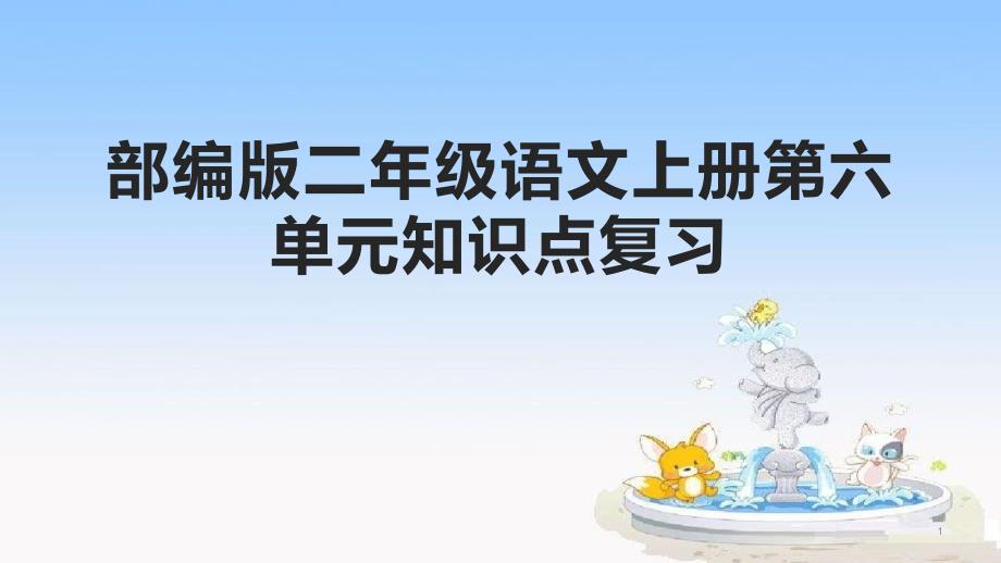 部编版二年级语文上册第六单元知识点复习课件_第1页