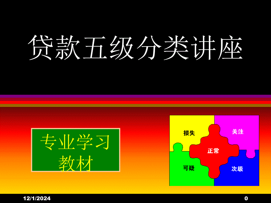 贷款五级分类培训讲座课件_第1页