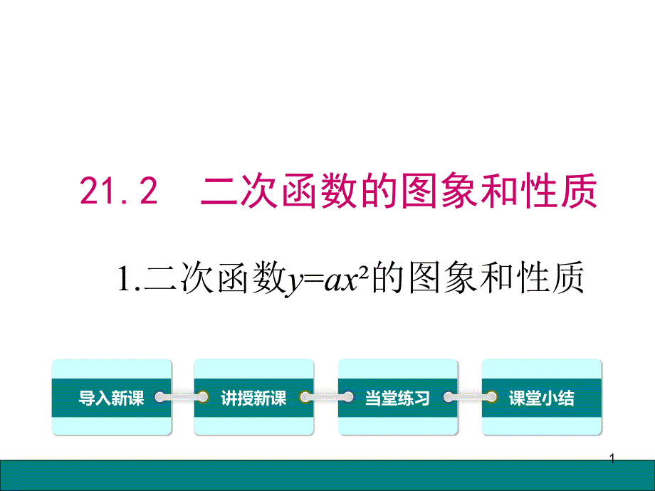 沪科版数学九年级上册21.2.1.二次函数y=ax2的图象和性质课件_第1页