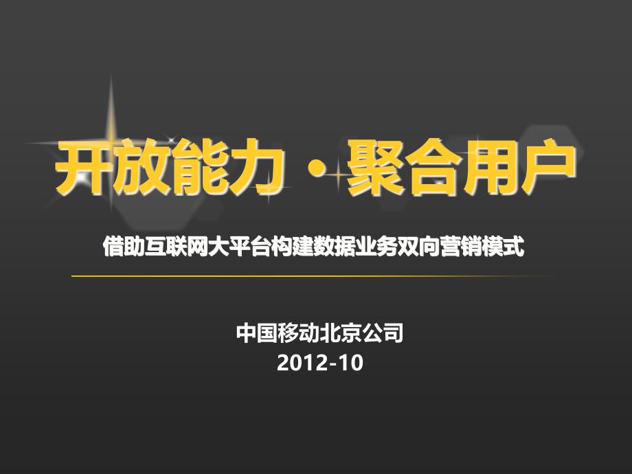 开放能力聚合用户借助互联网大平台构建数据业务双课件_第1页