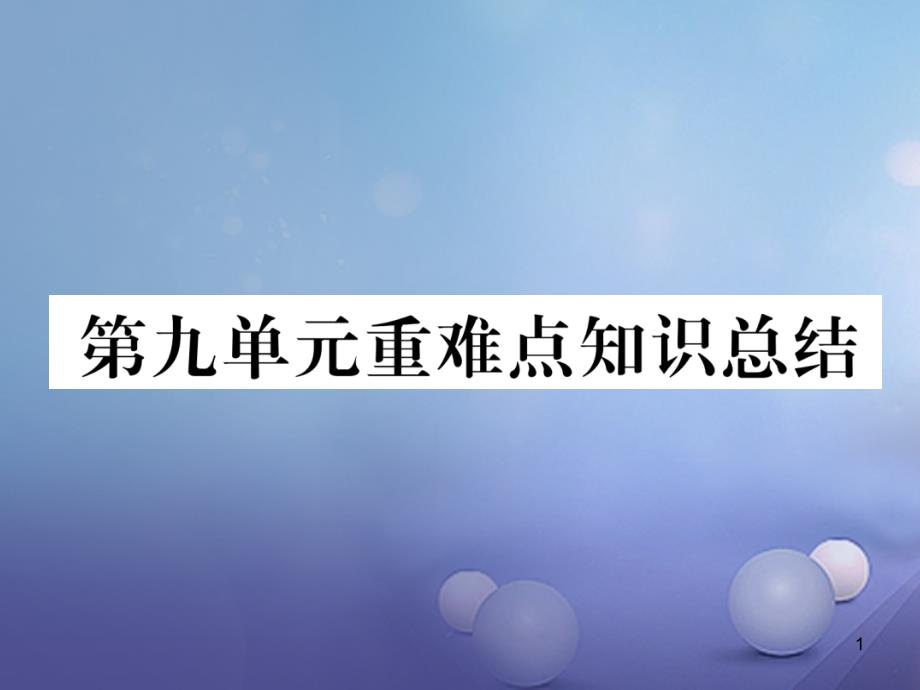 九年级化学溶液重难点知识总结课件_第1页