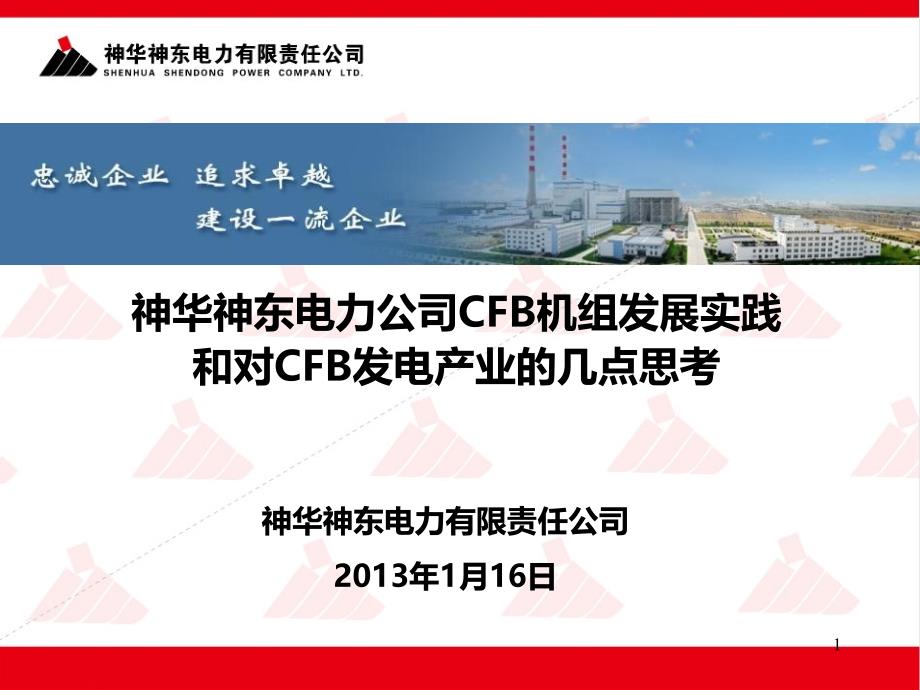 电力公司CFB机组发展实践和对CFB发电产业的几点思考课件_第1页