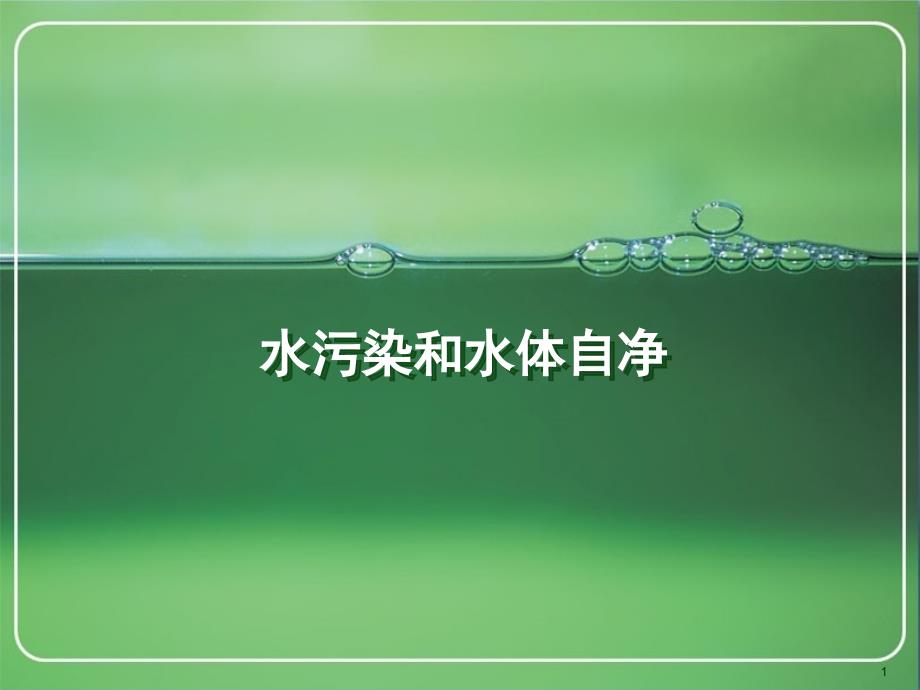 水污染和水体自净课件_第1页