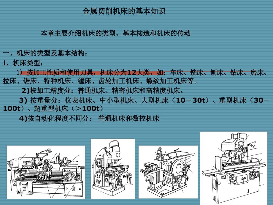 金属切削机床的基本知识课件_第1页