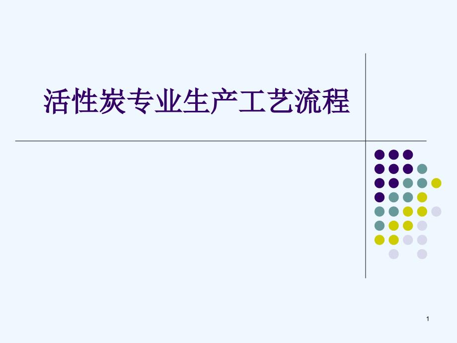 活性炭专业生产工艺流程课件_第1页