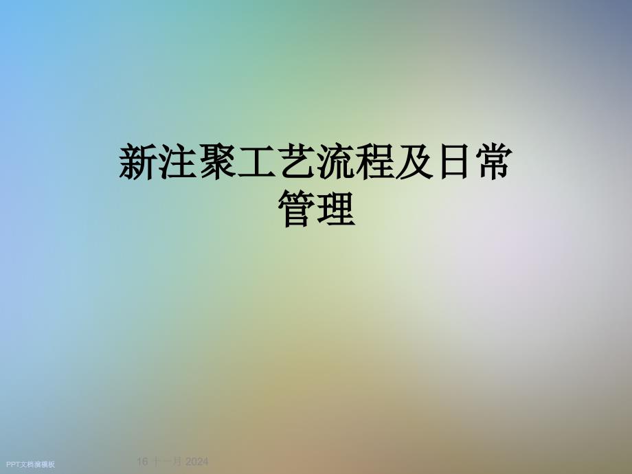 新注聚工艺流程及日常管理课件_第1页