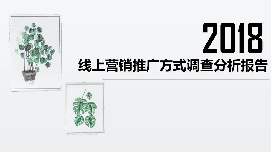 线上营销推广方式调查分析报告模板课件_第1页