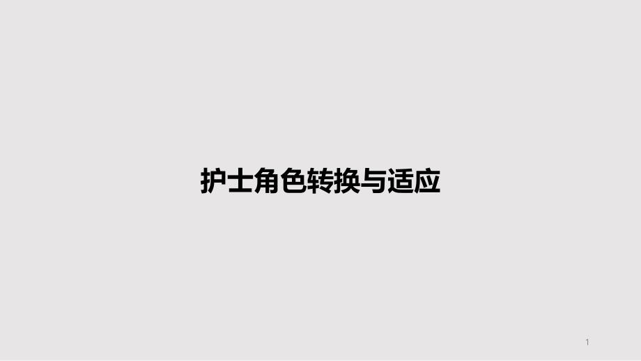 护士角色转换与适应PPT教案课件_第1页