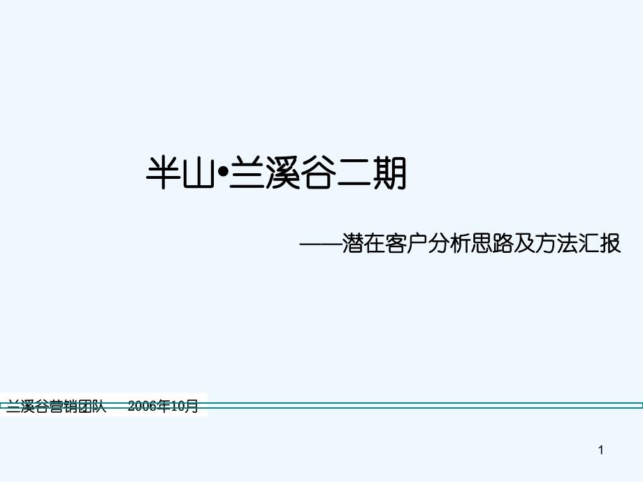 某地产潜在客户分析思路及方法课件_第1页