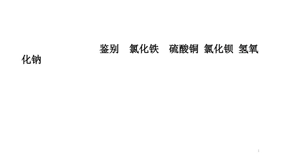 鉴别氯化铁硫酸铜氢氧化钠氯化钡(四川自贡实验考查)课件_第1页