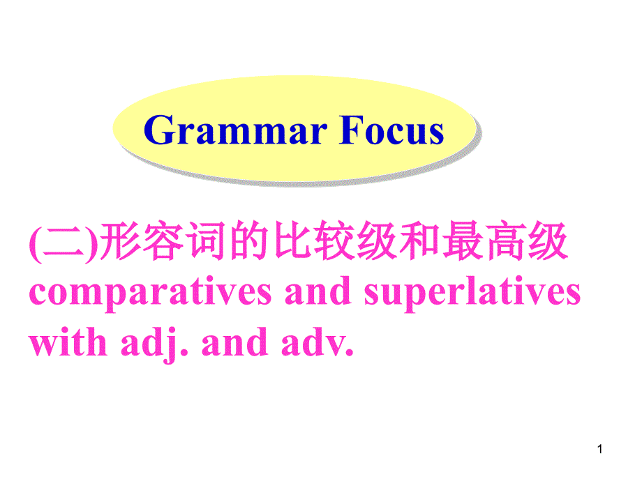 形容词和副词比较级和最高级的构成规则小结课件_第1页