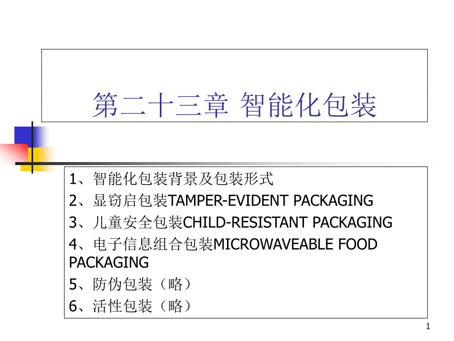 第二十三章智能化包装课件_第1页