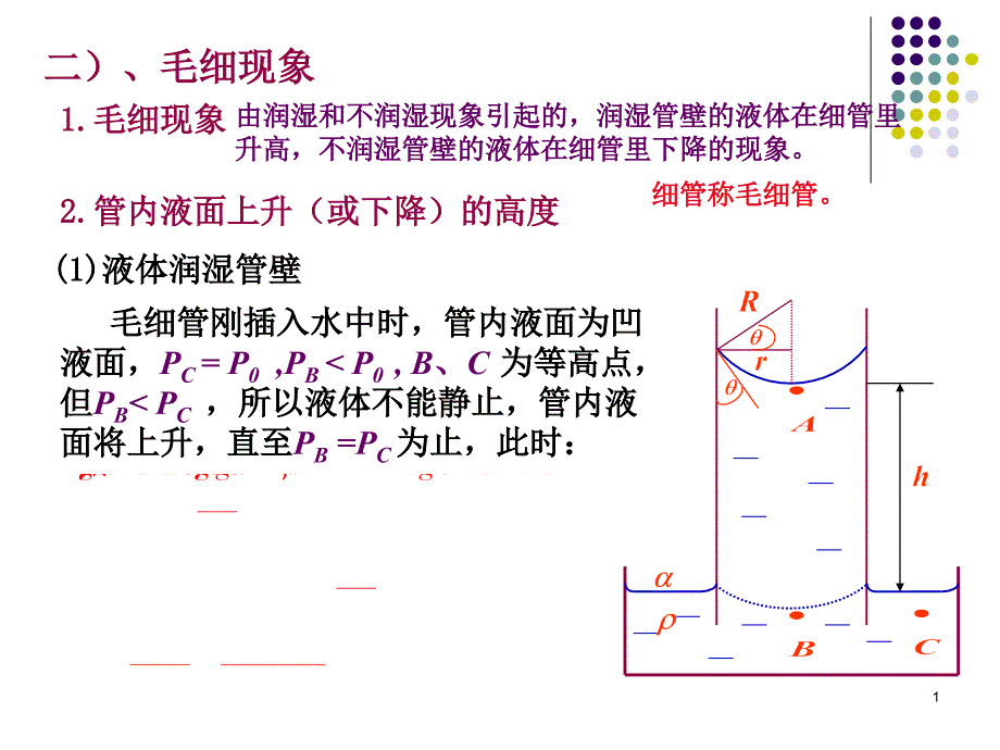 流体力学-毛细现象课件_第1页