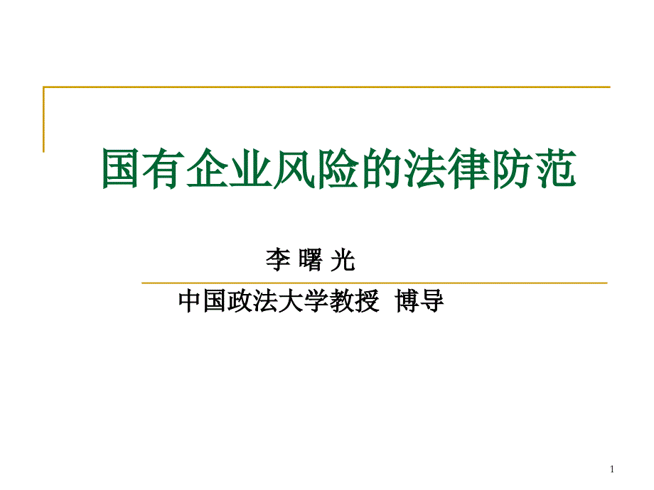 国有企业风险的法律防范课件_第1页