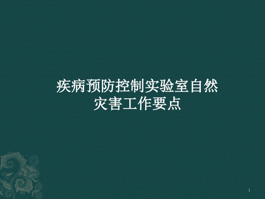 疾控实验室自然灾害工作要点课件_第1页