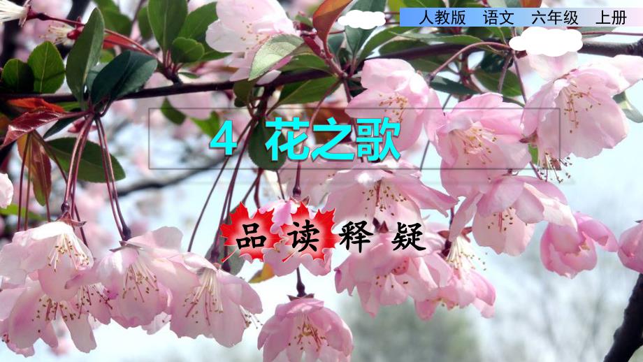 部编教材《花之歌》全文ppt课件_第1页