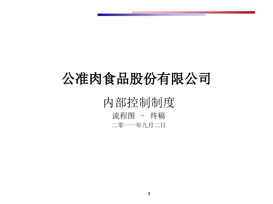 某食品公司内部控制制度课件_第1页