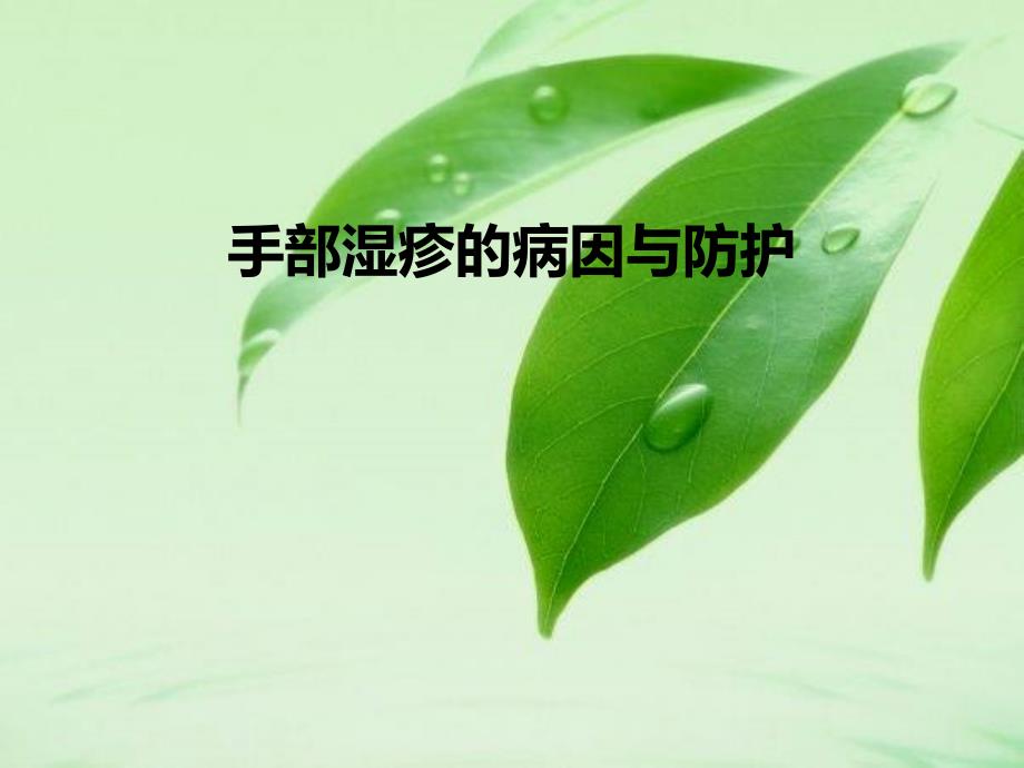 手湿疹的病因与防护课件_第1页