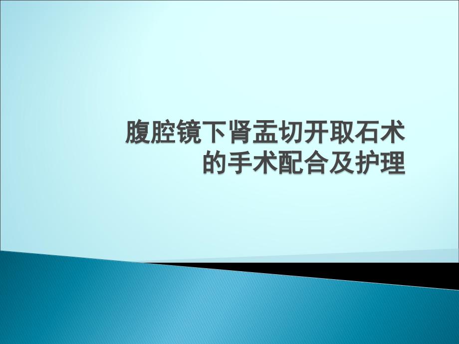 腹腔镜下肾盂切开取石术课件_第1页