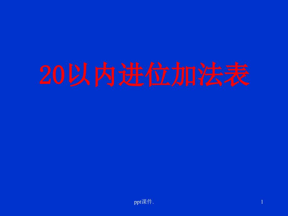 20以内进位加法表课件_第1页