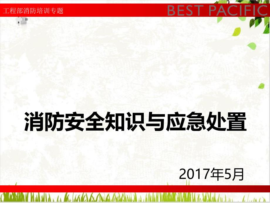 消防安全知识与应急处置课件_第1页