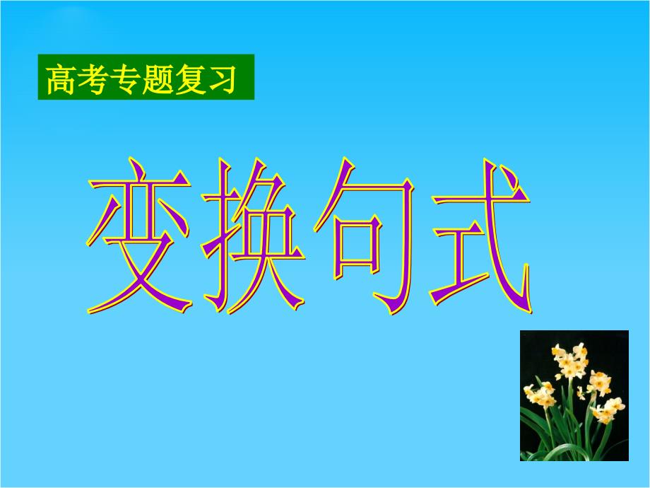 高考语文专题复习ppt课件高考专题复习变换句式_第1页