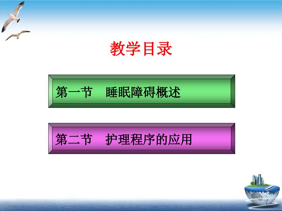 睡眠障碍病人的护理培训ppt课件_第1页