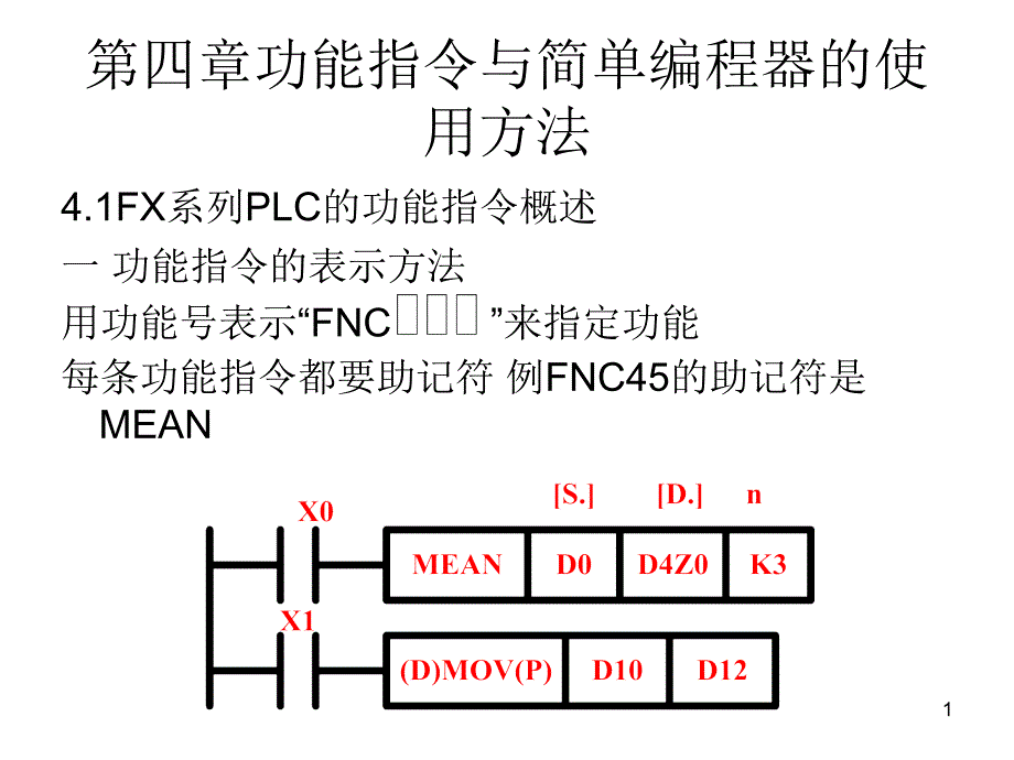 第四章功能指令与简单编程器课件_第1页