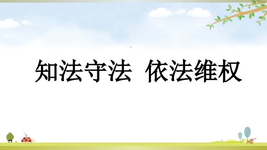 知法守法依法维权优质ppt课件_第1页