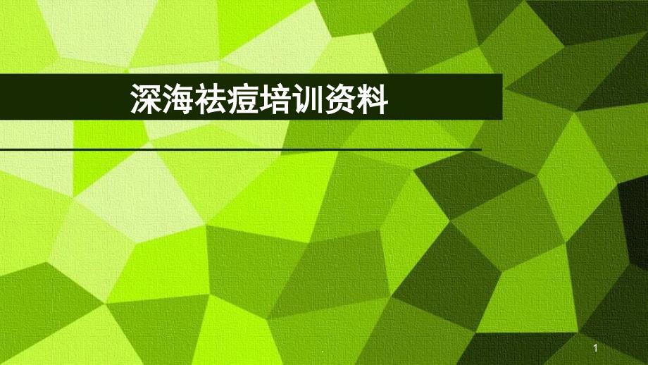 精方-深海祛痘培训资料医学课件_第1页