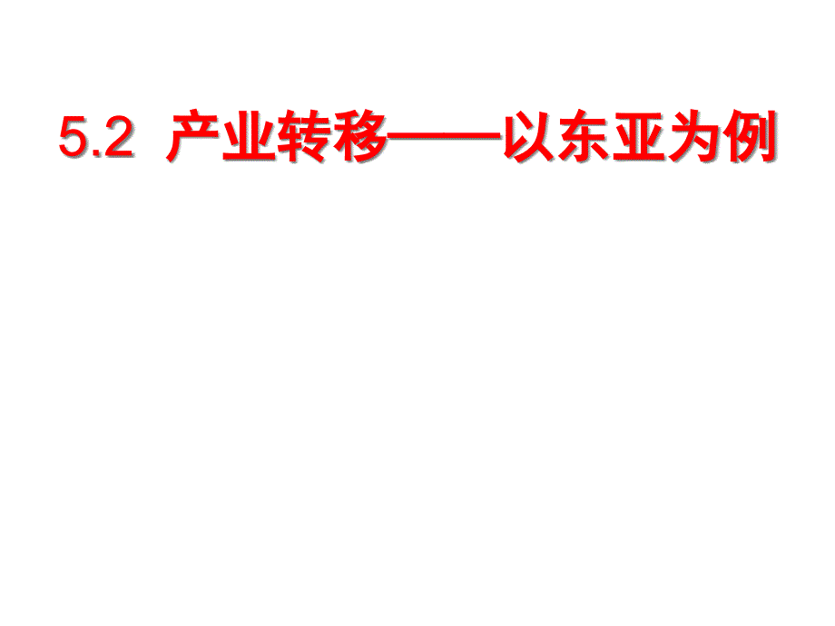 第二节--产业转移——以东亚为例课件_第1页