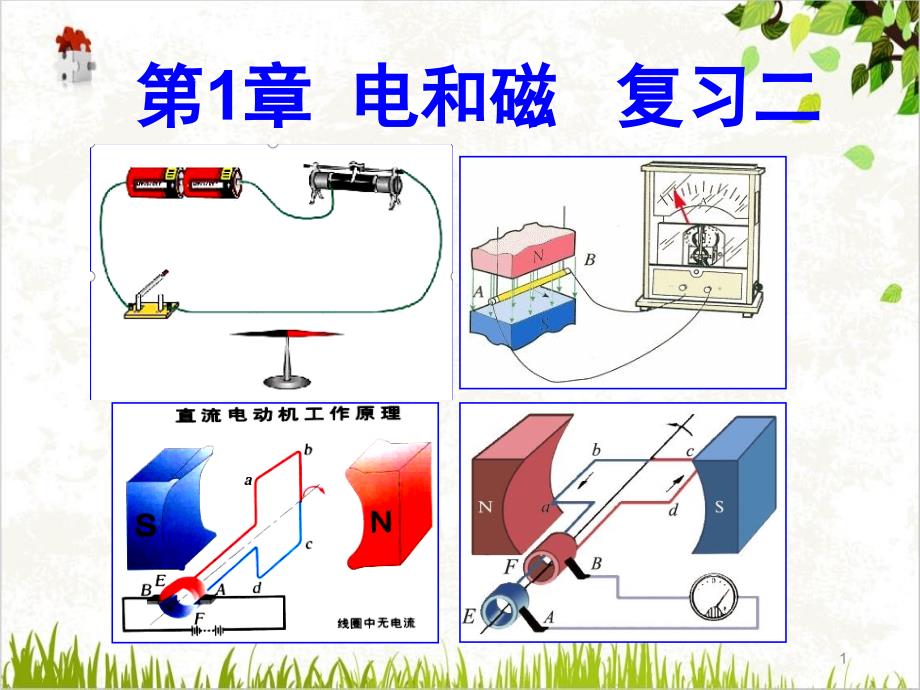 电与磁复习课件浙教版八级科学下册复习备考_第1页