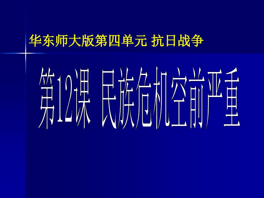 民族危机空前严重课件3(说课)-华东师大版_第1页