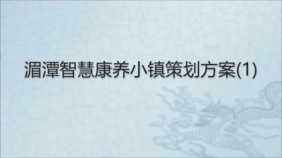 湄潭智慧康养小镇策划方案课件_第1页