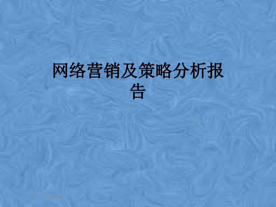 网络营销及策略分析报告课件_第1页