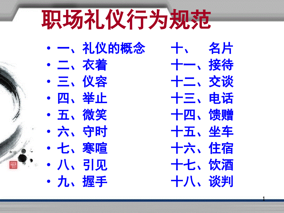 职场礼仪行为规范课件_第1页