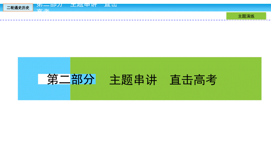 高考历史大二轮通史复习ppt课件从历史到现实全方位诠释6大热点主题热点主题_第1页