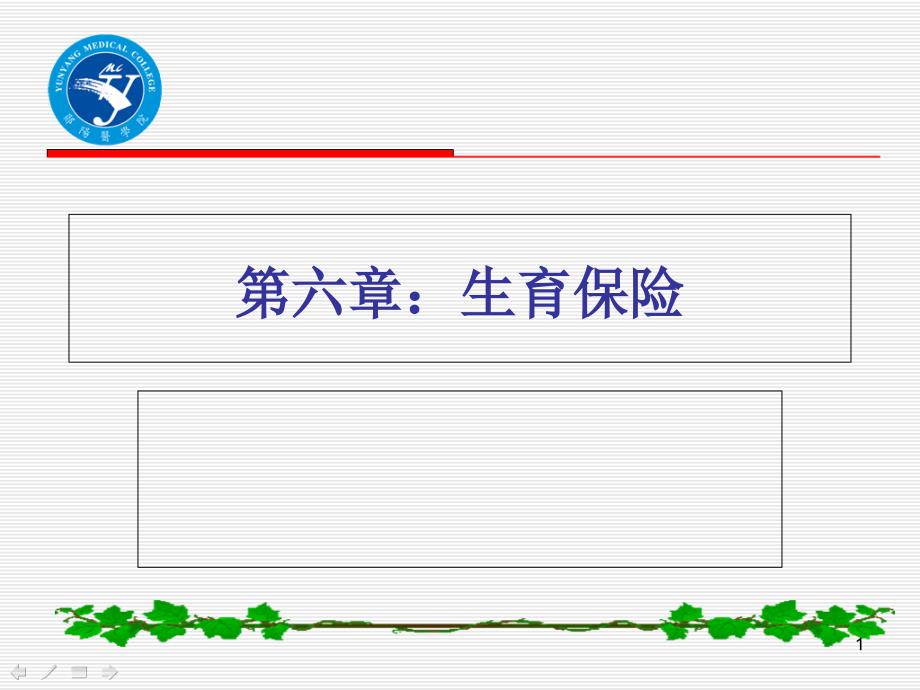 第六章：生育保险课件_第1页