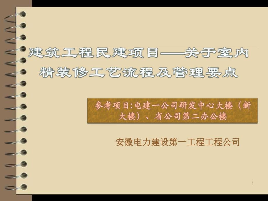 精装修施工工艺流程与管理要点课件_第1页