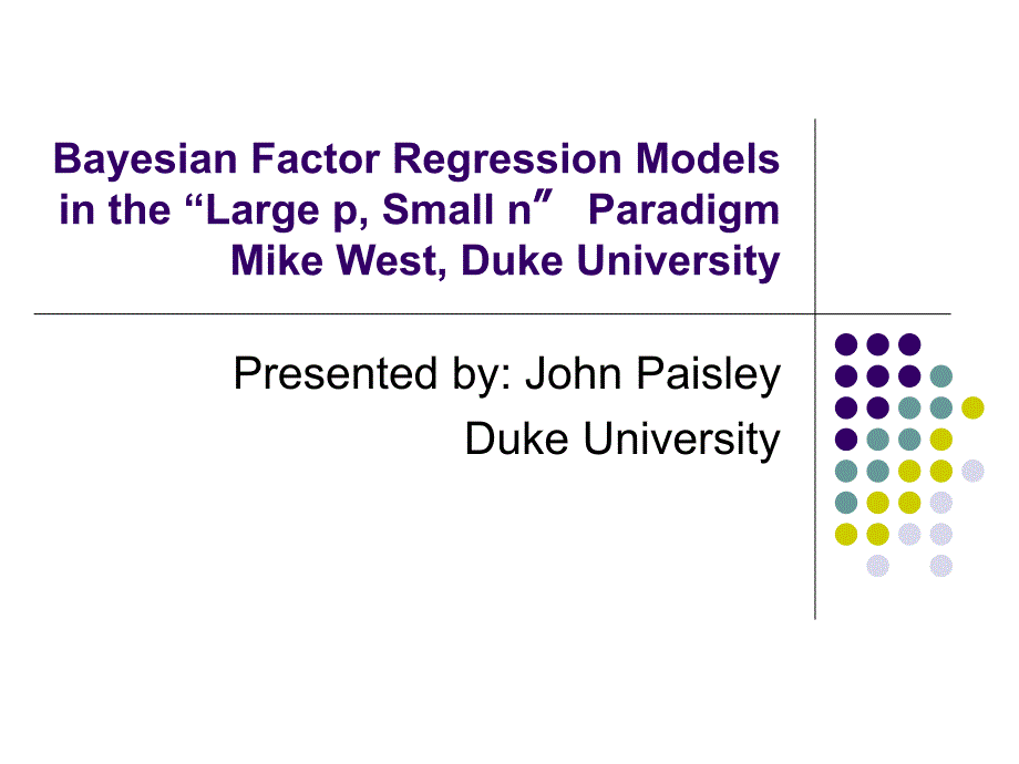 BayesianFactorRegressionModelsintheLargepSmalln在大p贝叶斯因子回归模型小n_第1页