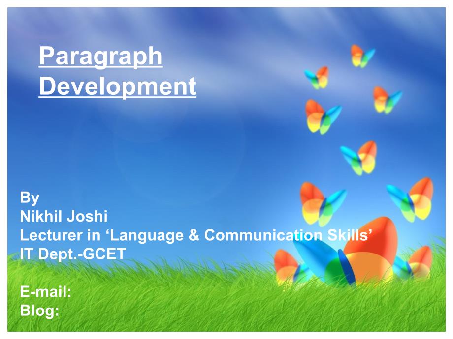 ParagraphDevelopment-GCETHome段落的发展gcet回家_第1页