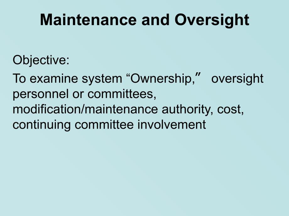 MaintenanceandOversight-BelizeNSDI维护和监督伯利兹美国_第1页