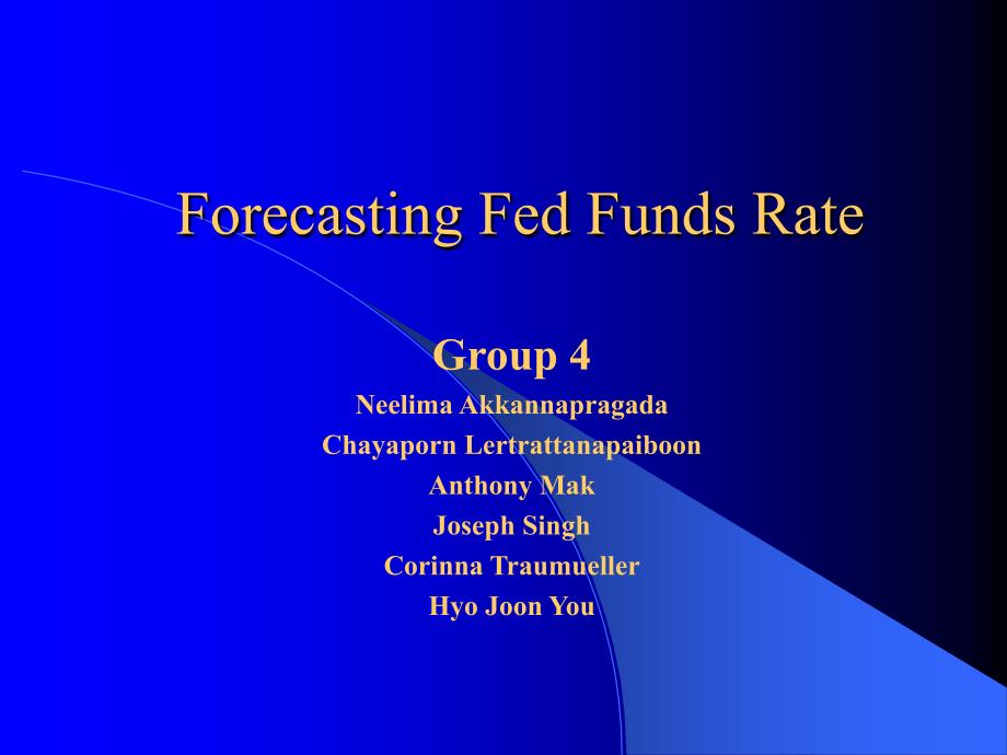 ForecastingFedFundsRate联邦基金利率预测_第1页