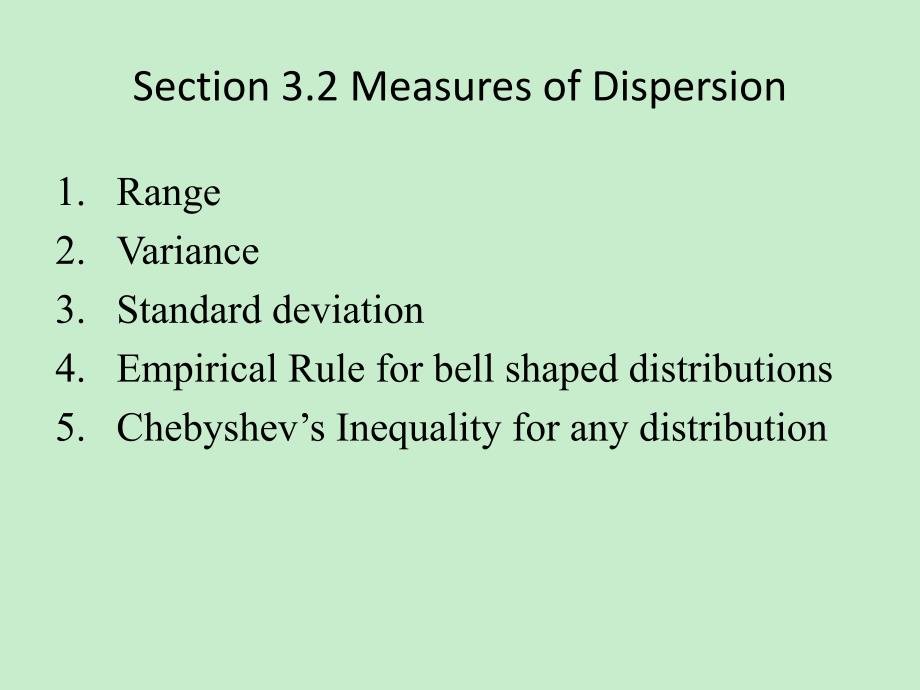 Section32MeasuresofDispersion32部分分散的措施_第1页