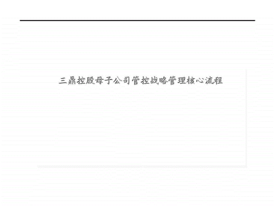 三鼎控股母子公司管控战略管理核心流程_第1页